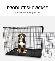 Fabricant professionnel chinois de cages pour animaux de compagnie, cage pliable pour chien à 2 portes, cages portables pour animaux de compagnie, clôture pour chien durable de haute qualité