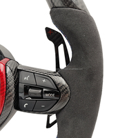 Volant M en fibre de carbone avec garniture centrale rouge et bleue pour BMW F10 F15 F16 F20 F21 F22 F25 F26 F30 F32 F87 M3 F80 F82