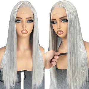 26 Inch Lace Front Synthetic <b>Wig</b> Long Straight Glueless 1B Black Pre Plucked Ready to Wear <b>Wig</b> for Beginners - Product Image 6