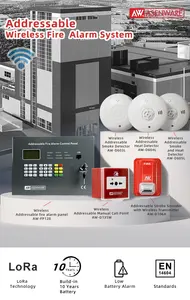 Asenware yangın alarmı duman dedektörü Lora Wifi yangın duman sensörü adresli yangın alarmı sistemi kablosuz sensör