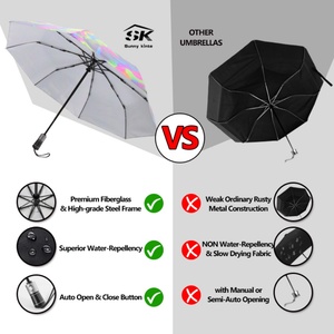Custom Design Colorful Parasols Windproof Shading Reflection Gradient Fold Umbrella Custom Print UV Umbrella Automatic Open - Product Image 3
