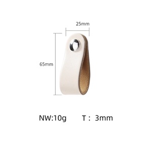 优质多色皮革手柄厨房橱柜门把手衣柜抽屉拉手家具配件 - Product Image 3
