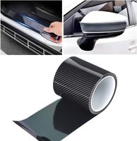 Bande de protection anti-rayures pour seuil de porte de voiture en fibre de carbone 5D, imperméable, protection des bords du pare-chocs, autocollant protecteur anti-rayures