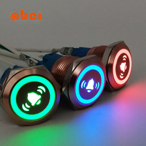 Giá cả hợp lý <span class=keywords><strong>LED</strong></span> momentary khách sạn chuông cửa kim loại màu đỏ không thấm nước đẩy nút Thiết bị chuyển mạch 19 Mét chiếu sáng <span class=keywords><strong>LED</strong></span> nút chuyển đổi - Product Image 1