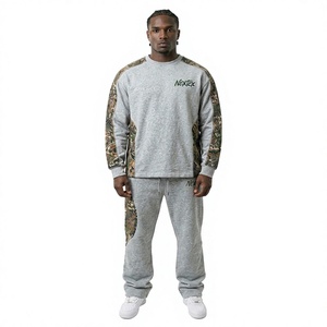 Conjunto Deportivo Personalizado para Hombre, Estilo Camuflaje Bosque, Sudadera de Manga Larga y Pantalones Deportivos, Ropa Urbana - Product Image 1
