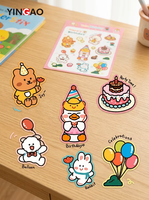 Individuelle Kiss-Cut-Aufkleberbögen: Niedliche Cartoon-Tier-Sticker, Wasserfeste Vinyl-Aufkleber für Kindergeburtstage und Partydekoration