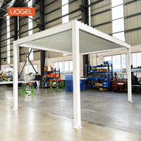 Pérgola UOGEL M3-S Elegante de Aleación de Aluminio con Recubrimiento en Polvo, Impermeable, 4x4, para Balcón, Jardín, Exterior, Resistente al Viento y a la Nieve