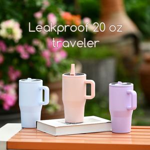 Custom Labubu Print Cup 20oz 30oz 40oz Flip <b>Straw</b> Tumbler Stainless Steel Thermal Car Cup with Handle - Product Image 1