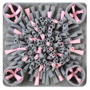 Niedriger Preis Quadrat Polyester Fleece Anti-Rutsch-Boden Soft Training Hunde fütterung matte Langlebige interaktive Haustiere Spielzeug - Product Image 5