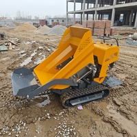 KC500 500kg Mini-Raupendumper Euro 5 Koop Dieselmotor Hydraulischer Selbstentlader Kleiner Kettentransporter für Landwirtschaft und Bau