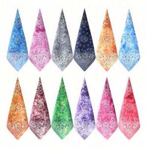 Bandana carrée personnalisée en coton et polyester pour le sport, protection solaire, impression sérigraphique, vente en gros - Product Image 4