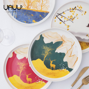 FENN gros décalcomanie plaine hôtel dîner <span class=keywords><strong>porcelaine</strong></span> plaque <span class=keywords><strong>de</strong></span> cuisson en céramique dîner plats servant <span class=keywords><strong>de</strong></span> la <span class=keywords><strong>vaisselle</strong></span> <span class=keywords><strong>de</strong></span> <span class=keywords><strong>Noël</strong></span> pour la maison - Product Image 1