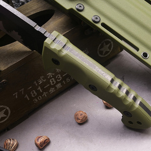 Cuchillo Bowie ML de Acero Inoxidable con Mango de Plástico, Punta Recta, para Camping y Actividades al Aire Libre, Grosor de 3.9mm, Corte OEM - Product Image 2