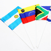 Drapeau américain personnalisé à main drapeaux publicitaires de divers pays pour les élections d'événements sportifs et les promotions d'entreprise