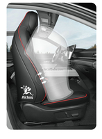 Housses de siège auto en cuir personnalisées noires et rouges, ensemble complet pour Mazda 6e EZ-6 2024-2026, découpe pour airbag dissimulé, entièrement enveloppantes, intérieur auto