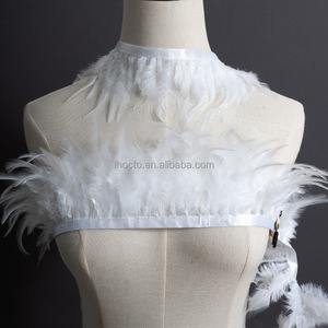 Tự làm may lễ hội 4-6in tự nhiên hackle lông rìa cắt tỉa lông gà Gà Rooster lông TRIM - Product Image 4