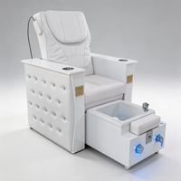 Station de pédicure professionnelle 4-en-1 avec massage du dos, hub de plomberie standard et ports de charge client
