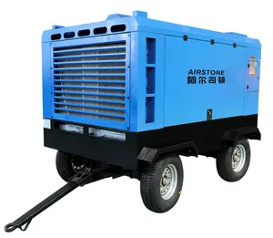 Airstone 13Bar 536CFM Mobile Air Compressor Diesel Power Screw Air Portable Compressor