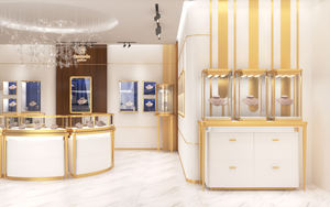 Custom Eco-Friendly Durable Jewelry Store Furniture Full Set | Island Wall-Mounted LED Lit Display Cabinets | Turnkey Store - Product Image 4