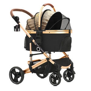 Poussette pour animaux de compagnie pliable en aluminium noir, la <span class=keywords><strong>moins</strong></span> chère <span class=keywords><strong>du</strong></span> <span class=keywords><strong>marché</strong></span> européen, poussette pour chien légère - Product Image 2