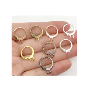 Silver Gold Plated French Ear Hook Earring Components Clasp for DIY Fashion Jewelry Making Accessories