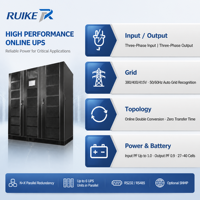 RUIKE WINLIKES-G33-400 Onduleur triphasé en ligne pour centre de données avec protection contre les surintensités pour batteries au plomb