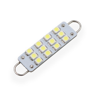 ไฟอ่านหนังสือ LED ในรถยนต์, ตะขอคู่, วงแหวนคู่, 12SMD, 44 มม., ไฟบนหลังคา, ไฟในร่มแบบสองจุด - Product Image 2