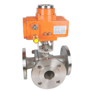 Vanne à boisseau sphérique trois voies à température normale avec actionneur automatisé pour l'eau, OEM disponible, raccordement à bride DN80, TOP-140, acier forgé - Product Image 5