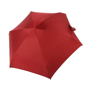 بالجملة كابسولات صغيرة للجيب uv EVA صندوق خمس مظلات قابلة للطي للحماية من أشعة الشمس