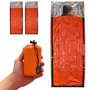 Sacos <span class=keywords><strong>de</strong></span> <span class=keywords><strong>Dormir</strong></span> <span class=keywords><strong>de</strong></span> Emergencia Personalizados <span class=keywords><strong>de</strong></span> 86x35 Pulgadas, Equipo <span class=keywords><strong>de</strong></span> Supervivencia para Campamento al Aire <span class=keywords><strong>Libre</strong></span>, Manta <span class=keywords><strong>de</strong></span> Emergencia Portátil - Product Image 1