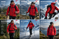 Veste imperméable, respirante et coupe-vent TIMETEX pour homme, 3 couches, pour la randonnée et l'alpinisme, vente en gros OEM