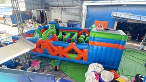 Lớn các chướng ngại vật <span class=keywords><strong>Inflatable</strong></span> với leo tường, trượt, mê cung, WIPEOUT bóng cho các sự kiện, cho thuê kinh doanh & công viên giải trí - Product Image 6