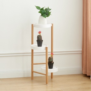 Maceta <span class=keywords><strong>de</strong></span> flores para suelo <span class=keywords><strong>de</strong></span> <span class=keywords><strong>madera</strong></span>, soporte multicapa para plantas <span class=keywords><strong>de</strong></span> interior, venta al por mayor - Product Image 4