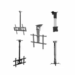 Remote Control Multi-Directional Adjustment Electronic Foldable Down Motorized TV Ceiling Mount