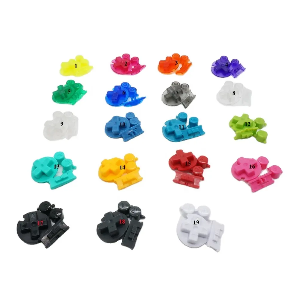 (S) BXD High Quality Button for GBC Colorful Button for GBC Full Set Buttons for Gameboy Color