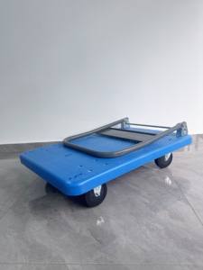 Chariot à provisions pliable à <span class=keywords><strong>4</strong></span> roues personnalisable transporteur industriel à usage intensif avec plate-forme Support OEM en acier - Product Image 3