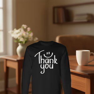 Camiseta de Manga Larga con Diseño de Agradecimiento, Ropa Promocional - Product Image 3