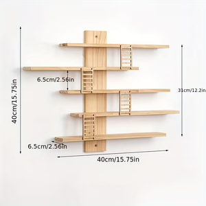 Étagères en bois pour jouets d'enfants, présentoir en bois pour chambres d'enfants, présentoir pour figurines et poupées, étagère <span class=keywords><strong>murale</strong></span> flottante en bois - Product Image 5