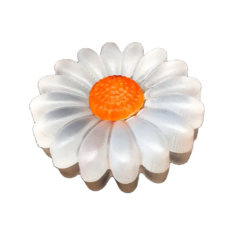 Natural crystal 7cm size mini carvings selenite flower gemstone white selenite sun flower folk crafts for healing