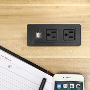 Enchufe USB Empotrado <span class=keywords><strong>de</strong></span> 2 Tomas y 125V para Sofá con Función <span class=keywords><strong>de</strong></span> Protección Infantil, Placa <span class=keywords><strong>de</strong></span> Alimentación Impermeable Integrada - Product Image 2
