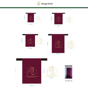 Sac à poussière en coton et soie satinée avec cordon de serrage, logo personnalisé, neuf, pour chaussures, emballage de luxe, anti-poussière, pochette cadeau, impression sérigraphique - Product Image 4
