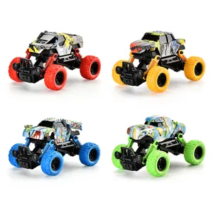 Vehículo de juguete de fricción de cuatro ruedas, vehículo de escalada con dibujos animados, doble tracción