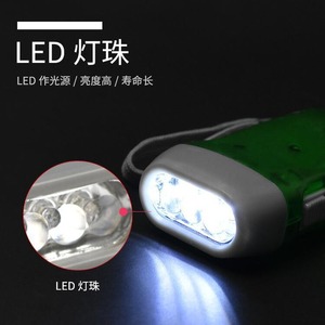 Linterna transparente de 3LED con manivela, multifuncional, ultrafina, portátil, luz de emergencia para exteriores, amarillo, rojo, azul, verde - Product Image 2