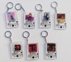 Porte-clés <span class=keywords><strong>personnalisé</strong></span> en acrylique <span class=keywords><strong>Spotify</strong></span> Chanteur Photo couverture de l'album musique chanson texte Porte-clés en plastique avec image - Product Image 2