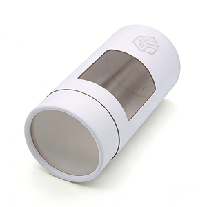High Quality Cylindrical Cardboard Box With PVC Window Custom Size Luxury Round Paper Tube For Tea Food Packaging - Product Image 4
