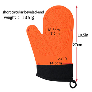 Gants de four en silicone résistant à la chaleur avec <span class=keywords><strong>poignet</strong></span> étendu et poignée antidérapante pour la cuisson et la <span class=keywords><strong>cuisine</strong></span> - Product Image 4