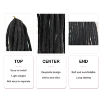 Cheveux à tresser au crochet souples de 24 pouces, 180g, fausses mèches détachables au crochet pour femmes noires, style hip-hop, multi-occasions
