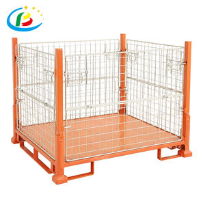 מכל רשת מתכת מתקפל וניתן לערום, מגולוון, מחסן לוגיסטי Xingbo F3, עשוי פלדת Q235 - Product Image 3