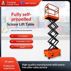 hydraulic lifting platform mobile hydraulic scissor type ladder climbing operation vehicle lifting ladder lifting <b>machine</b> - Product Image 2