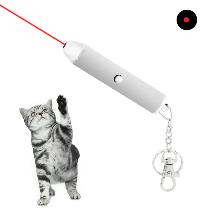 고양이 재미 전자 단일 도트 레이저 포인터 애완 동물 쫓는 장난감
